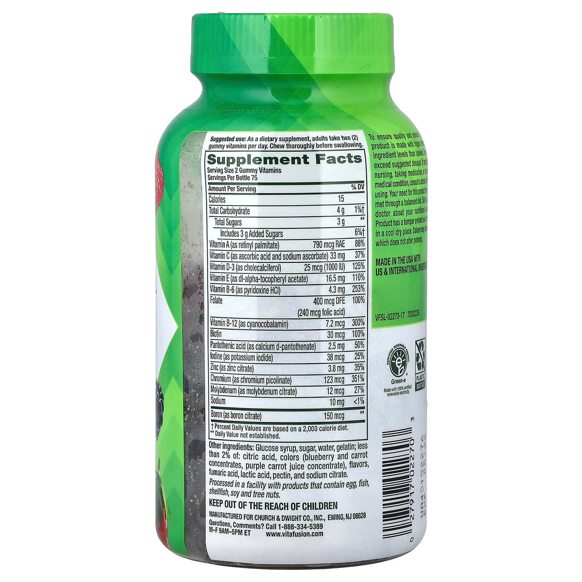 vitafusion Men's Multi Gummies, Berry, 150 Gummies - view 2