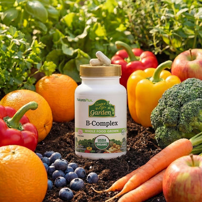 NaturesPlus Source of Life Garden Organic B-Complex, 60 Vegan Capsules - view 6