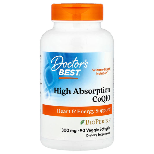 Doctor's Best High Absorption CoQ10 300 mg, 90 Veggie Softgels