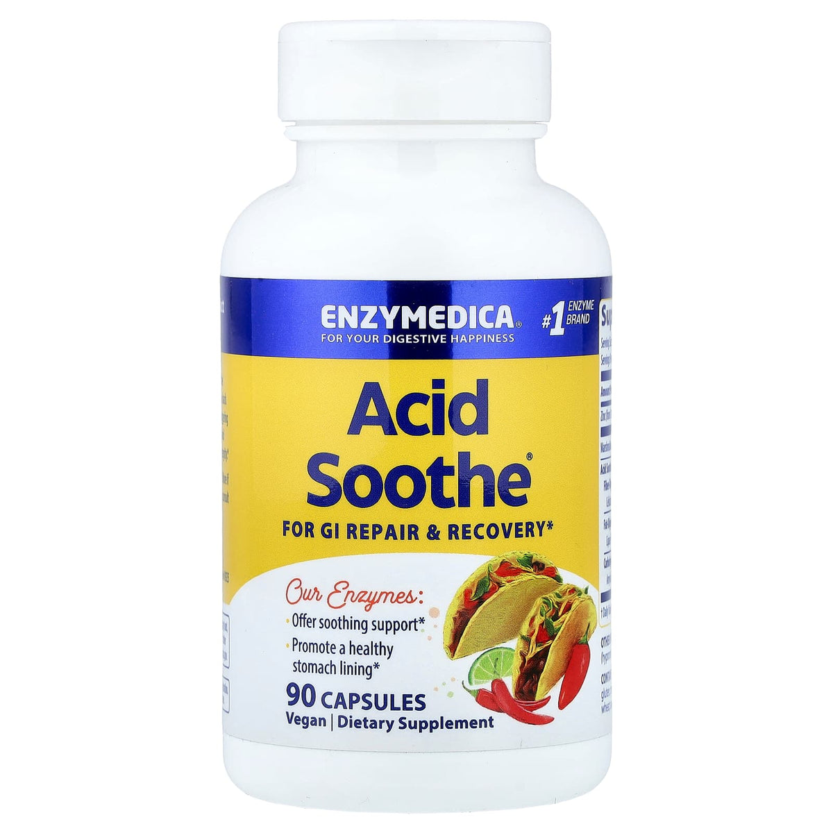 Enzymedica Acid Soothe, 90 Capsules — product view
