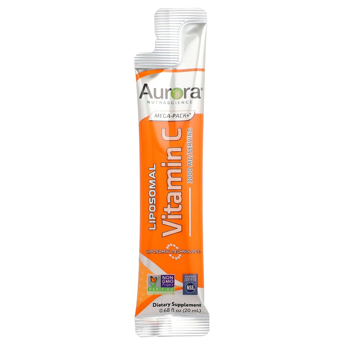 Aurora Nutrascience Mega-Pack+ Liposomal Vitamin C, 32 Packs, 20 ml Each - view 3