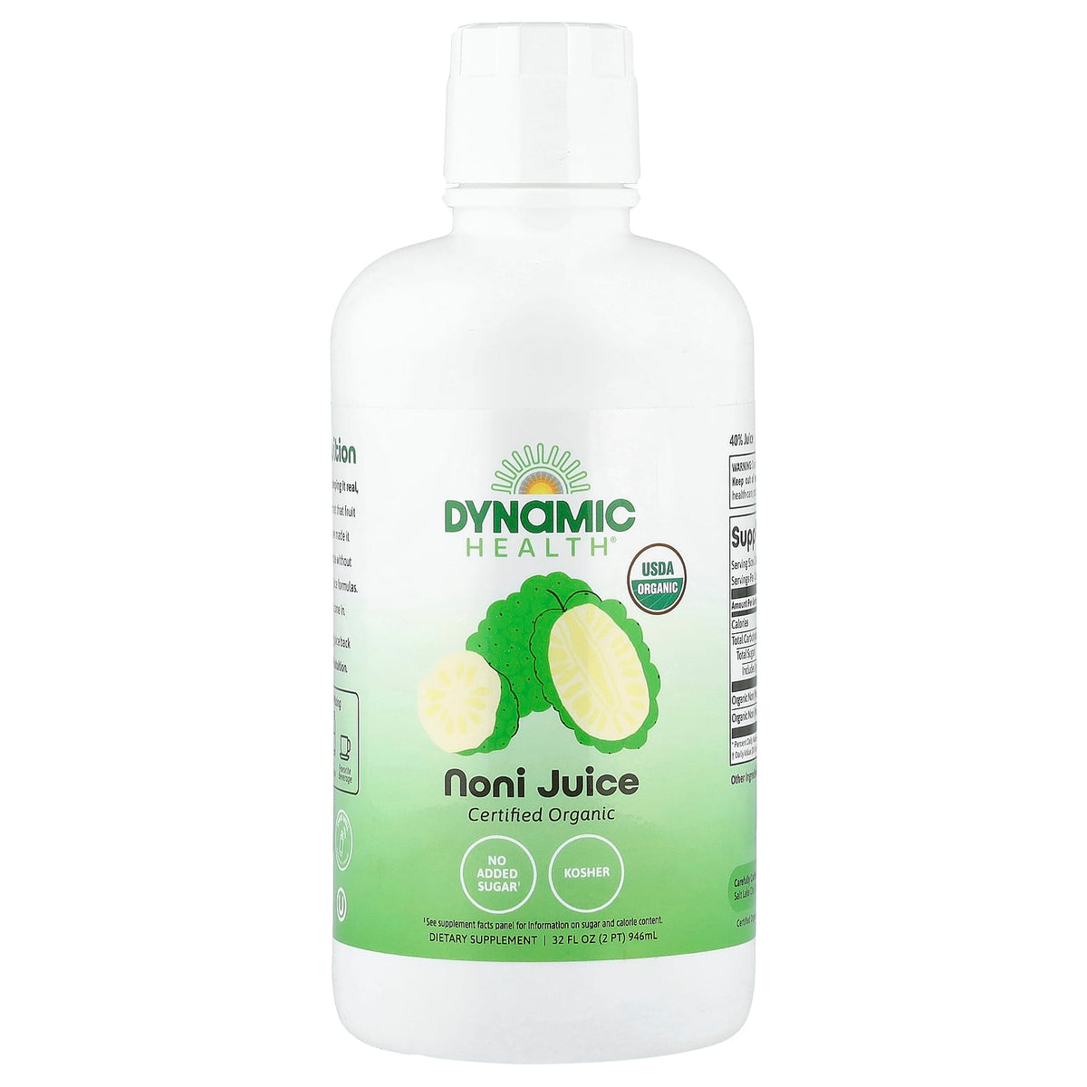 Dynamic Health Certified Organic Noni Juice, 946 ml (32 fl oz)