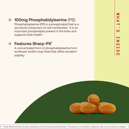 Jarrow Formulas PS100 Phosphatidylserine 100 mg, 120 Softgels - view 3