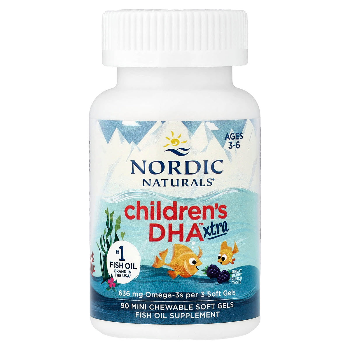 Nordic Naturals Children's DHA Xtra, Berry Punch, Ages 3-6, 90 Mini Soft Gels - view 3