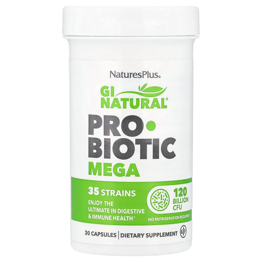 NaturesPlus GI Natural Probiotic Mega, 30 Capsules