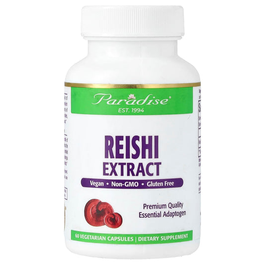 Paradise Herbs Reishi Extract, 400 mg per Capsule, 60 Vegetarian Capsules