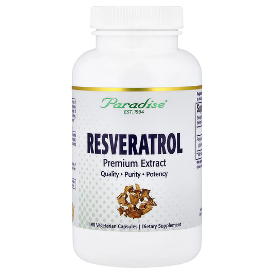 Paradise Herbs Resveratrol Premium Extract, 100 mg, 180 Vegetarian Capsules