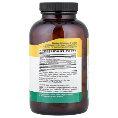 Country Life Buffered Vitamin C, 1,000 mg, 250 Tablets - view 2