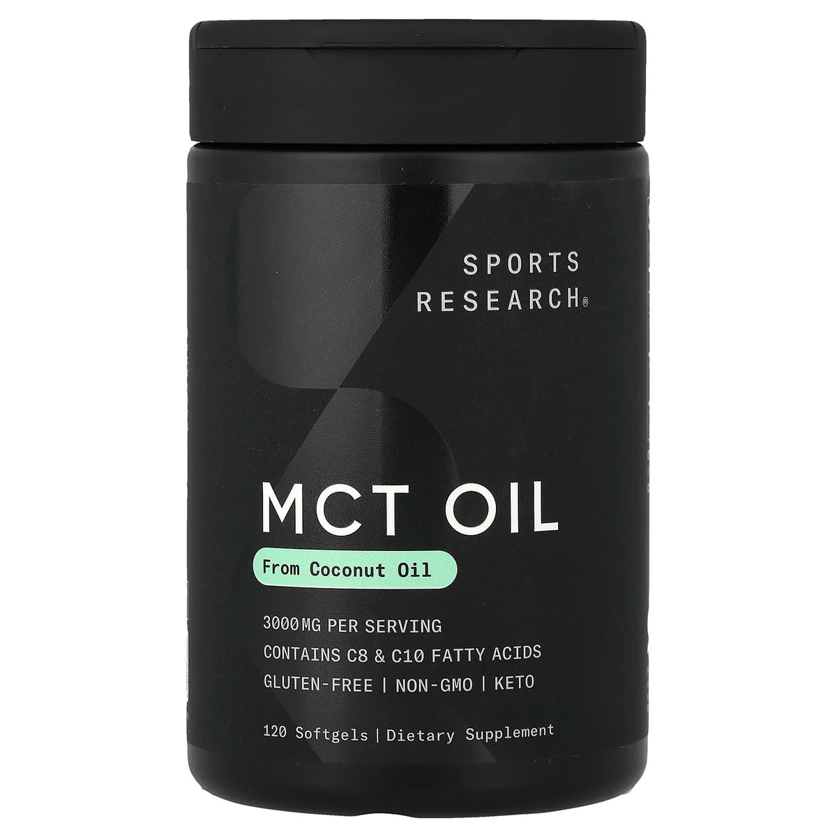 Sports Research MCT Oil, 1,000 mg, 120 Softgels — product view
