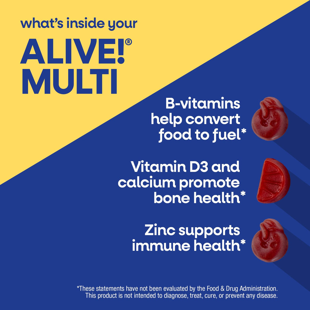 Nature's Way Alive! Men's Gummy Multivitamin, Fruit, 150 Gummies - view 4