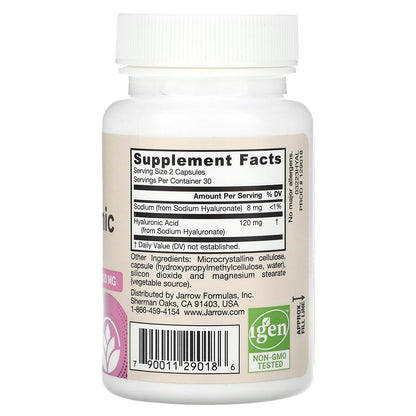 Jarrow Formulas Vegan Hyaluronic Acid, 60 Veggie Capsules - view 2