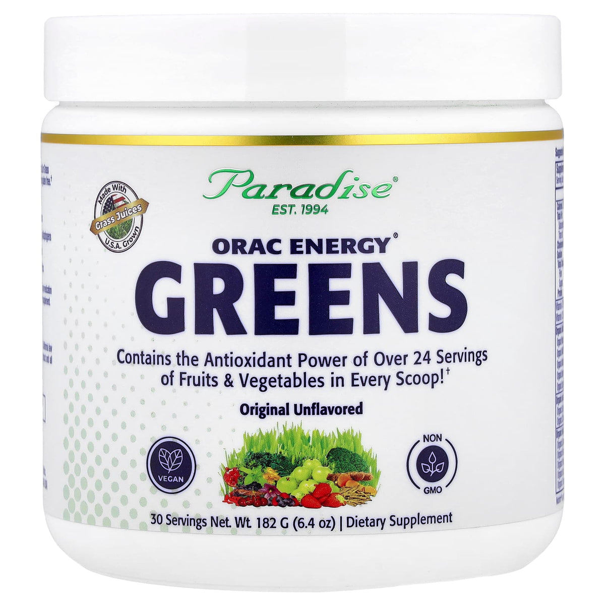 Paradise Herbs ORAC Energy Greens, 6.4 oz (182 g)