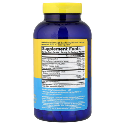 Nature's Life Cal/Mag/Zinc Complex, 250 Tablets - view 2
