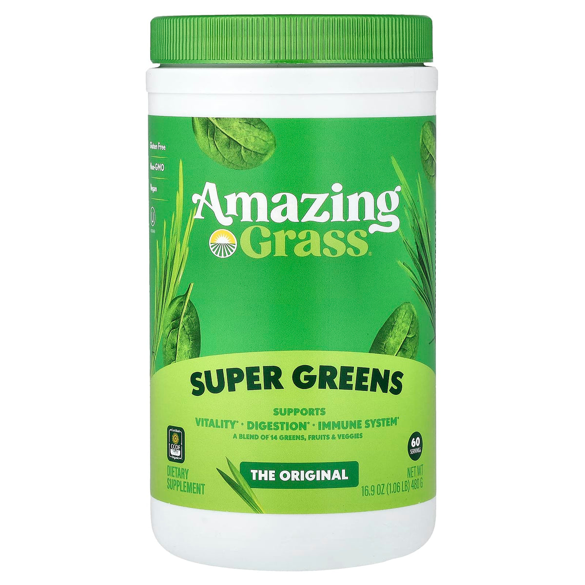 Amazing Grass Super Greens, 480 g (16.9 oz) — product view