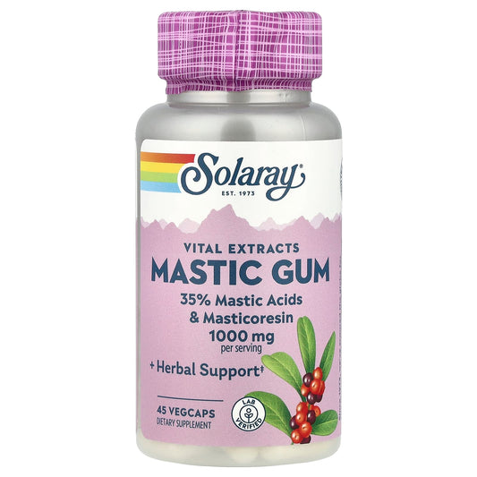 Solaray Vital Extracts Mastic Gum, 45 VegCaps (500 mg per Capsule)