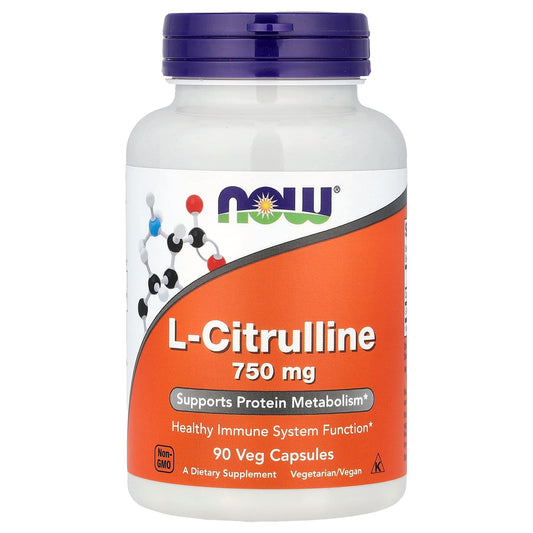 NOW Foods L-Citrulline, 750 mg, 90 Veg Capsules