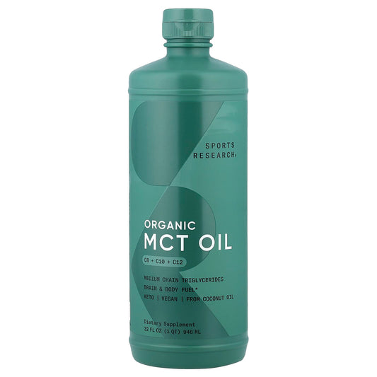 Sports Research Organic MCT Oil, C8 + C10 + C12, 32 fl oz (946 ml)