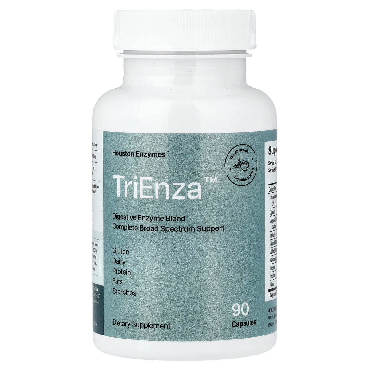 Houston Enzymes TriEnza Digestive Enzyme Blend, 90 Capsules