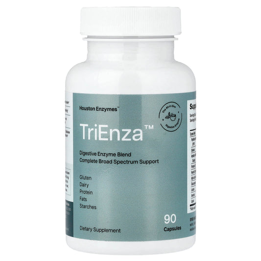 Houston Enzymes TriEnza Digestive Enzyme Blend, 90 Capsules