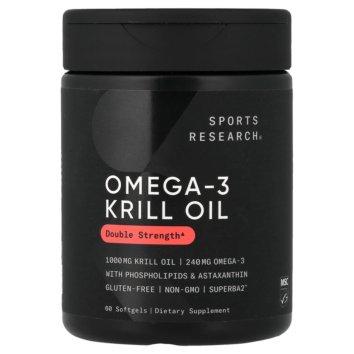 Sports Research Omega-3 Krill Oil, 1,000 mg, 60 Softgels