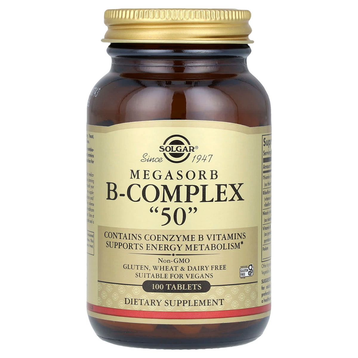 Solgar Megasorb B-Complex "50", 100 Tablets