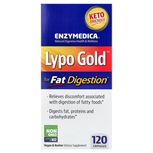 Enzymedica Lypo Gold, For Fat Digestion, 120 Capsules