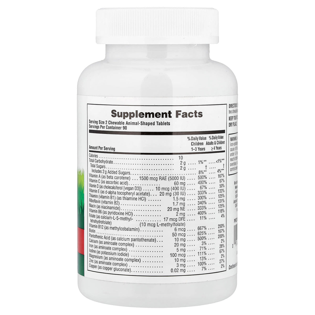 NaturesPlus Animal Parade Children's Chewable Multivitamin, Cherry, 180 Tablets - view 2