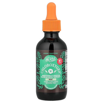 Herbs Etc. ChlorOxygen Chlorophyll, Mint, Alcohol Free, 2 fl oz (59 ml)