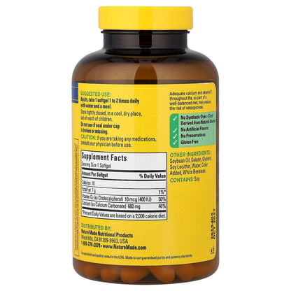 Nature Made Calcium with Vitamin D3, 100 Softgels - view 2