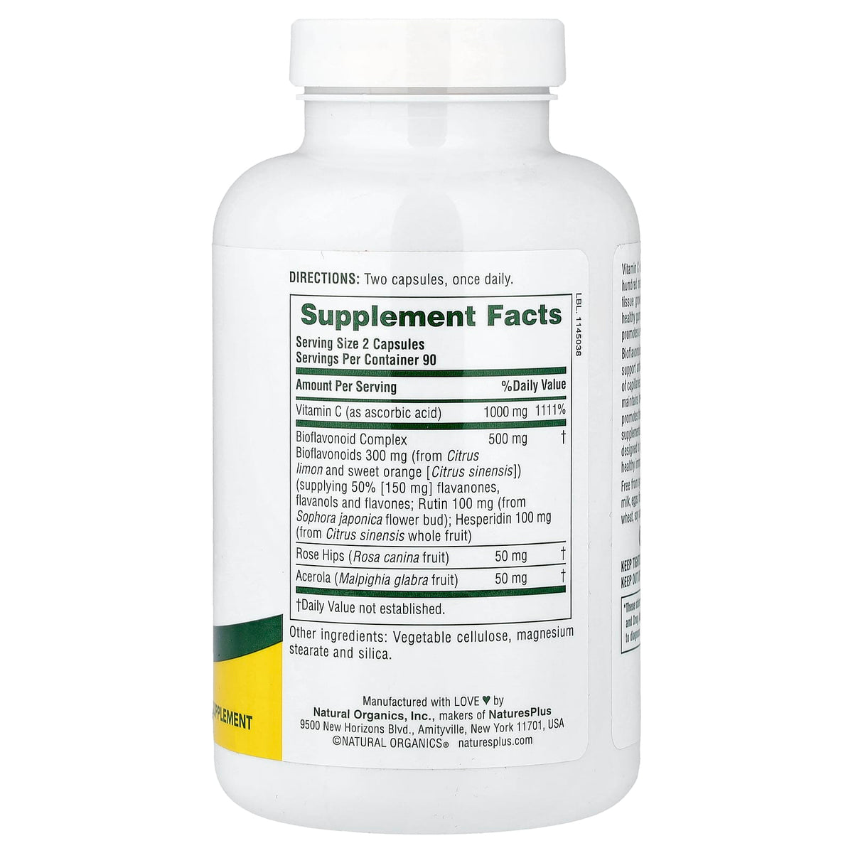 NaturesPlus Super C Complex, 180 Capsules - view 2