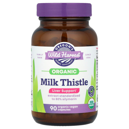 Oregon's Wild Harvest Organic Milk Thistle, 90 Organic Vegan Capsules