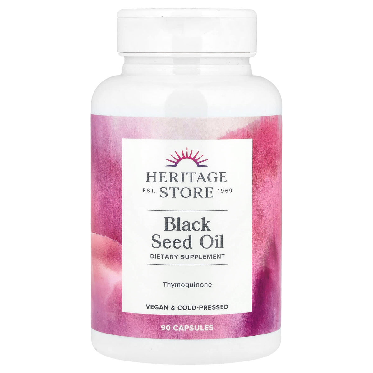 Heritage Store Black Seed Oil, 650 mg per Capsule, 90 Capsules