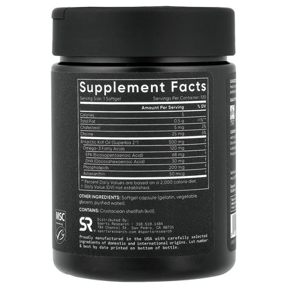Sports Research Omega-3 Krill Oil Mini-Gels, 120 Softgels - view 2