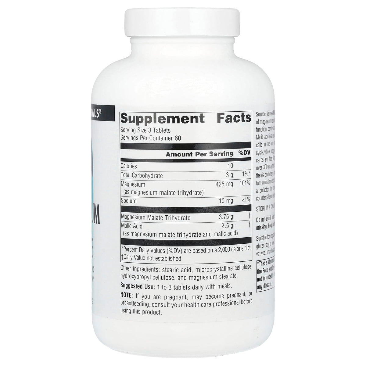 Source Naturals Magnesium Malate, 180 Tablets - view 2
