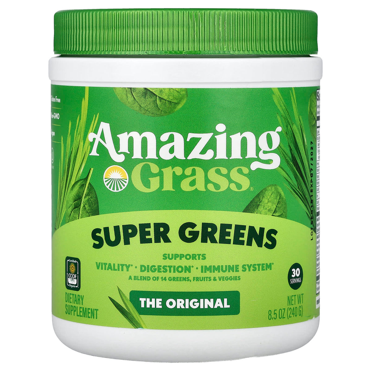 Amazing Grass Super Greens, 240 g (8.5 oz) — product view