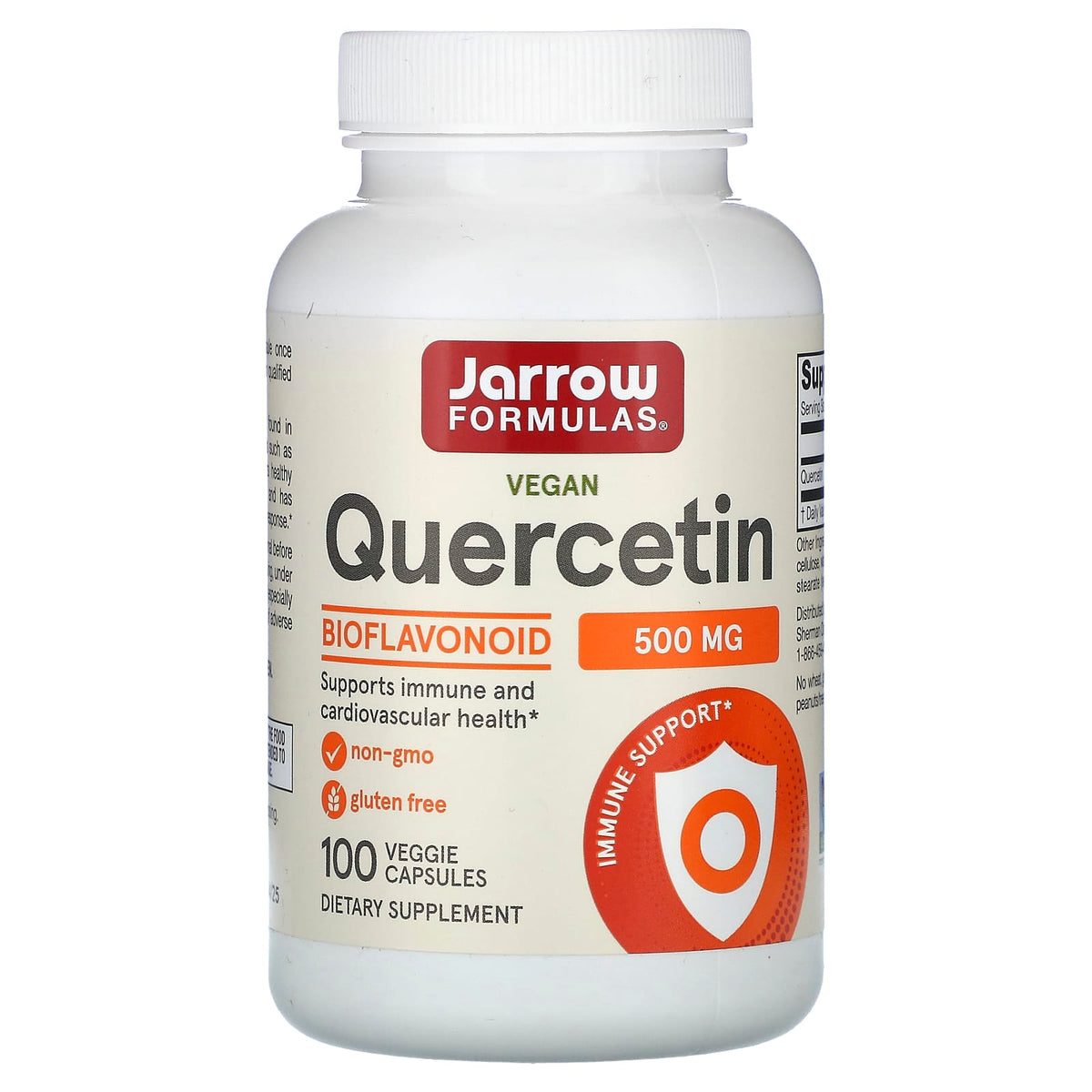 Jarrow Formulas Vegan Quercetin, 500 mg, 100 Veggie Capsules — product view
