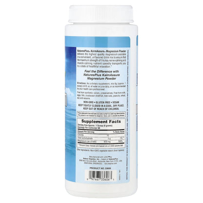 NaturesPlus KalmAssure Magnesium Powder, Unflavoured, 360 g (0.8 lb) - view 2