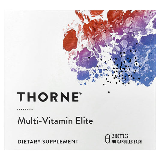 Thorne Multi-Vitamin Elite A.M. & P.M., 2 Bottles, 90 Capsules Each