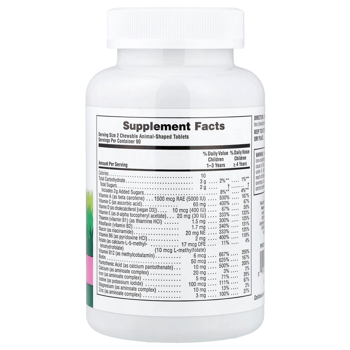 NaturesPlus Animal Parade Kids Multivitamin, Watermelon, 180 Tablets - view 2