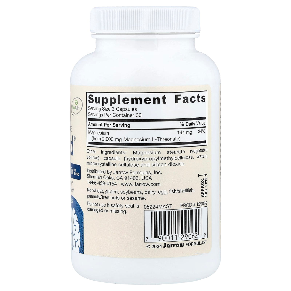 Jarrow Formulas MagMind, 90 Veggie Capsules (48 mg per Capsule) - view 2