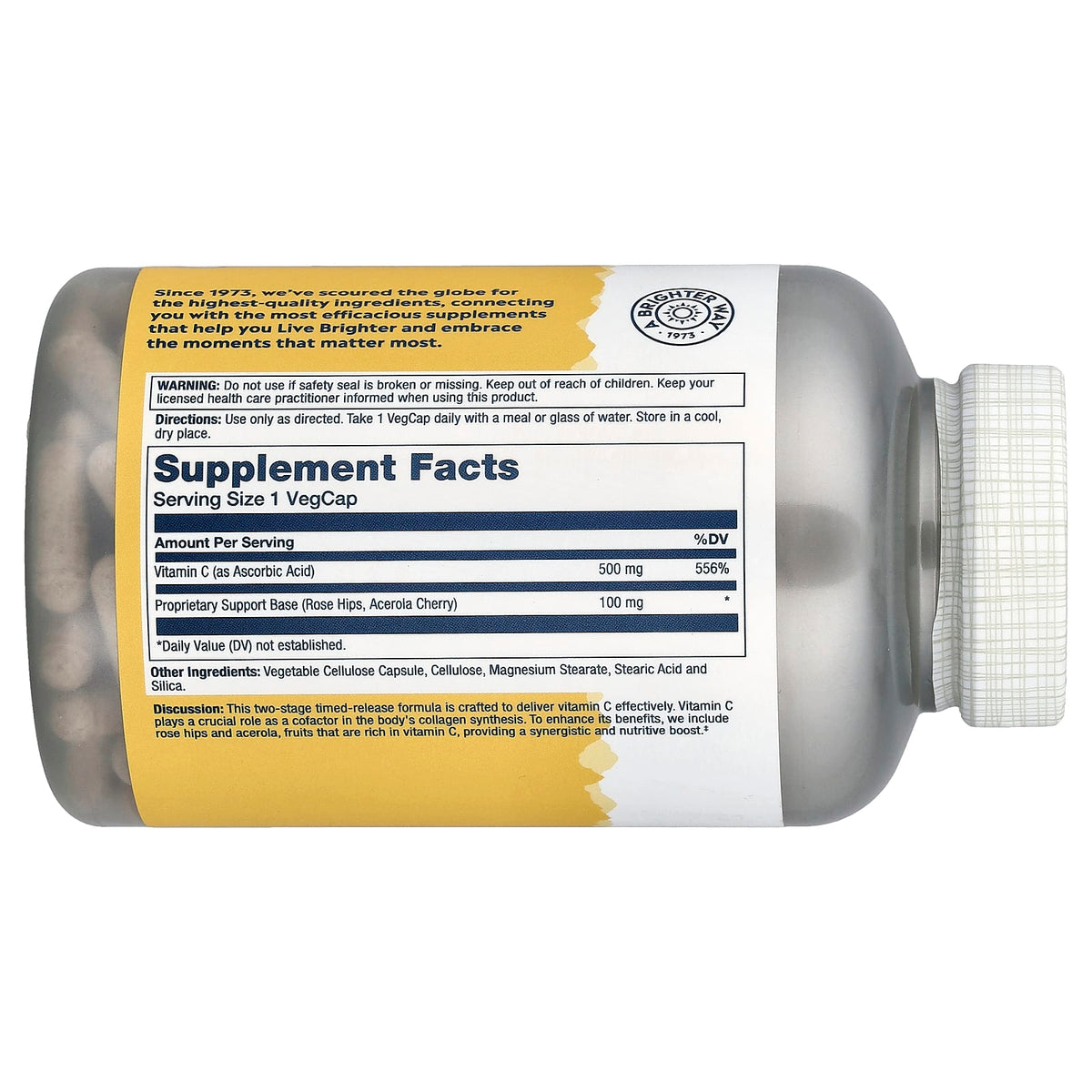 Solaray Timed Release Vitamin C, 250 VegCaps - view 2