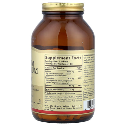 Solgar Calcium Magnesium Plus Boron 250 Tablets - view 2