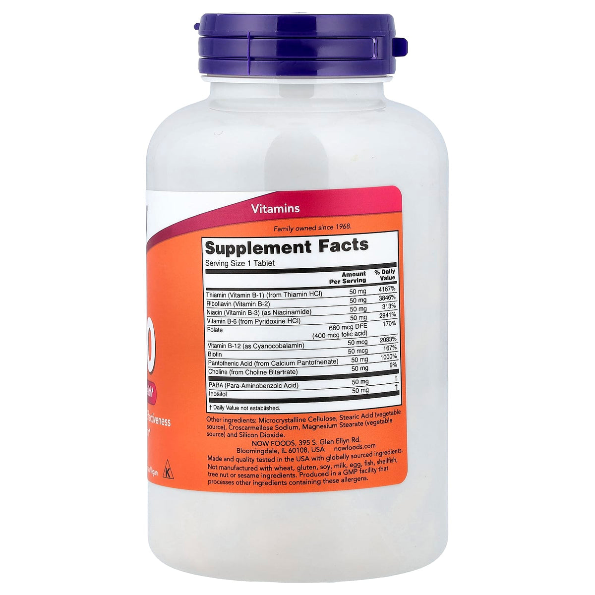 NOW Foods B-50, 250 Tablets - view 2