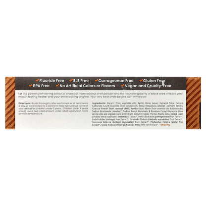 Himalaya Whitening Antiplaque Toothpaste, Charcoal + Black Seed Oil, Mint, 113 g - view 3