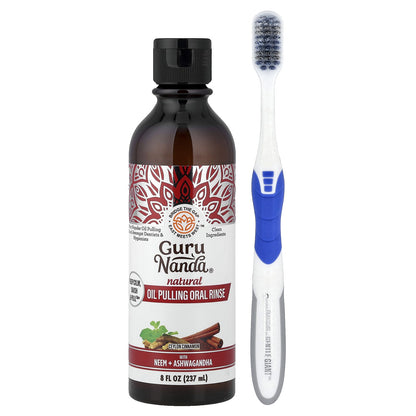GuruNanda Natural Oil Pulling Oral Rinse, Ceylon Cinnamon, 237 ml (8 fl oz)