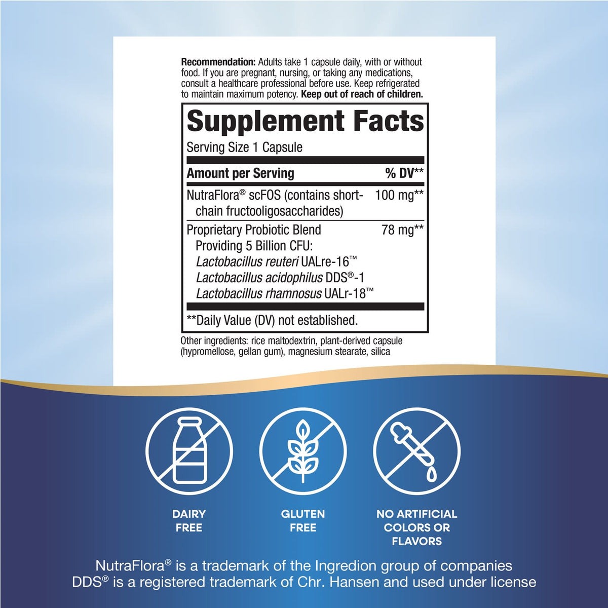 Nature's Way Primadophilus Reuteri Probiotic 5 Billion CFU, 90 Capsules - view 6