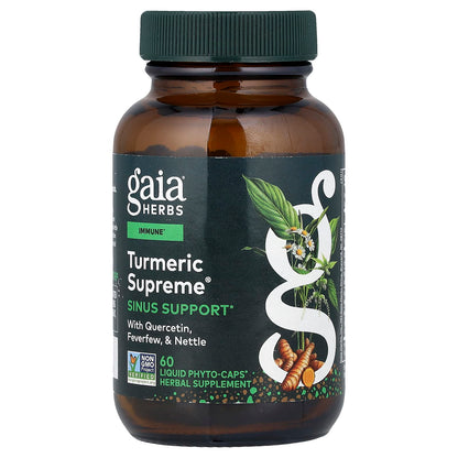 Gaia Herbs Turmeric Supreme Sinus Support, 60 Liquid Phyto-Caps