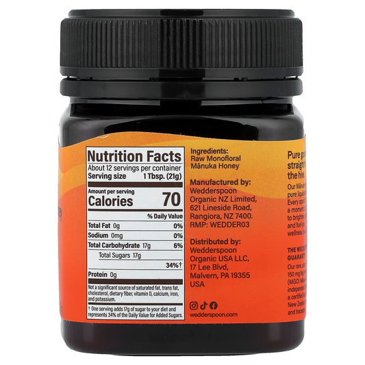 Wedderspoon Raw Manuka Honey 150+ MGO 250 g - view 2