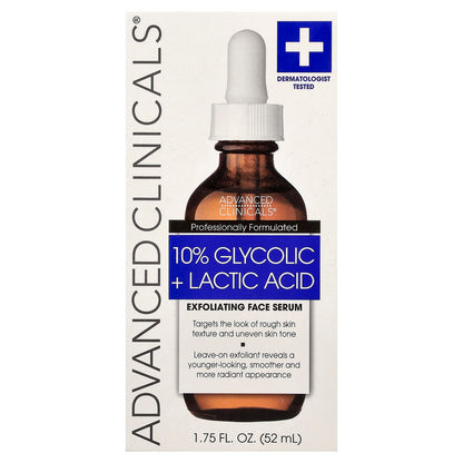 Advanced Clinicals 10% Glycolic + Lactic Acid Serum 52 ml (1.75 fl oz) - view 2