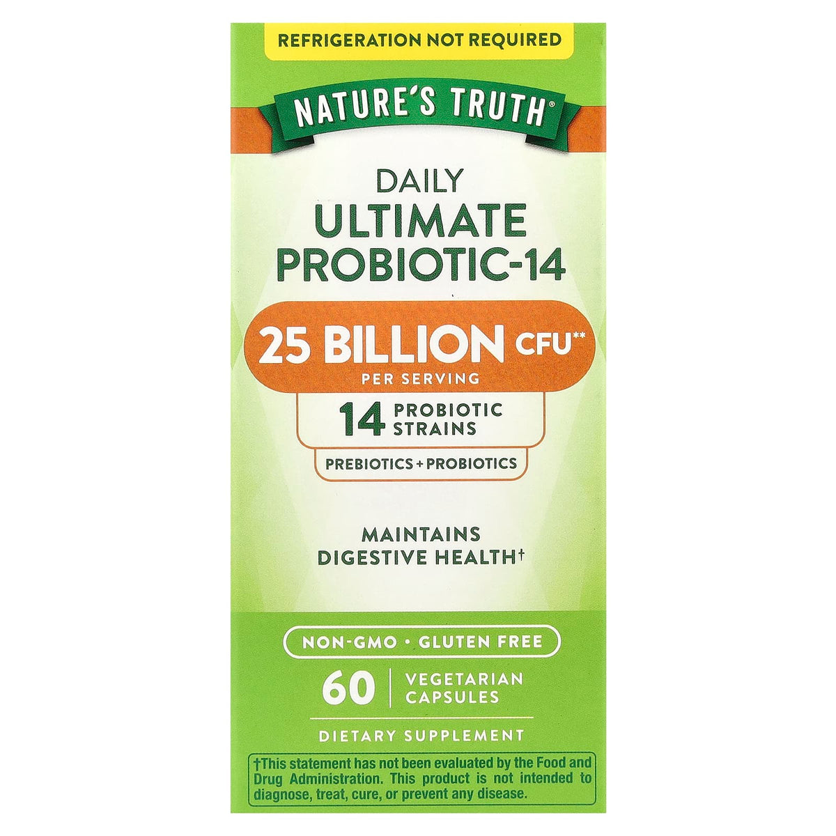 Nature's Truth Daily Ultimate Probiotic-14, 25 Billion CFU, 60 Capsules